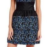 Belle Badgley Mischka Badgley Mischka Cocktail Dress Small Blue Floral Brocade Country Club Spring Photo 0