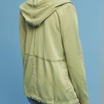 Anthropologie Postmark Sage Green Anorak Open Front Cardigan Adjustable Hoodie Photo 3