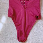 California Waves One piece lace up swimsuit NWT Photo 4