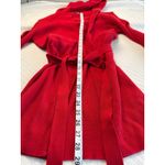 Charlotte Russe VTG Y2K 90s  RED Rib-Knit‎ Hooded Cardigan Belted Duster USA Sm Photo 2