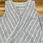 Harper  Hilow Hem Blue White Tank Top Women’s Small Photo 2