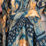 Ulla Johnson Jude Green Constellation Shirt Dress Size 0 Shibori Silk Tie Waist Photo 7