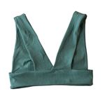 Tavik Womens Bikini Top V Neck Textured Green M Size M Photo 1