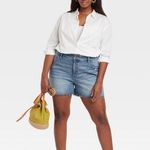 Ava & Viv  size 26W denim high rise midi shorts Photo 0