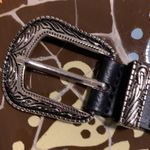 WESTERN FASHION Belt with Western Buckle. Sz: 7/28” Black Photo 3