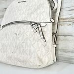 Michael Kors Dallas Medium Slim BACKPACK MK Signature Soft Sky White Authentic Photo 2