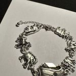 Silver Tone Noah’s Ark Animal Bracelet Extension Chain Adjustable 8 Photo 1