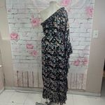 Dalia MacPhee Women's One Shoulder Tie Waist Floral Flowy Dress Multicolor M Size M Photo 7