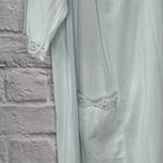 Vintage Shadowline Satin Nylon Short Sleeve Robe Size S Blue Lace Housecoat Photo 3