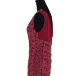 Wow Couture Womens Geometric Embellished Mini Dress Burgundy Red Large Photo 2