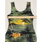 Vintage Hawaiian Tropical Dress Womens XS/S Stretch Beach Sunset Sleeveless Photo 4