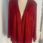 Ronni Nicole Vintage II Red Metallic Shimmer Jacket Blazer 3X Plus Made in USA Photo 0