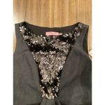 Eliza J  Sleeveless cocktail mini Dress Sequin Heathered Gray black 6 NWT Photo 7