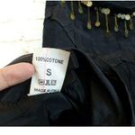 X Store Italy Y2K Black A Line Mix Media Midi Skirt Coin Chain Corduroy 28 1/2 Size undefined Photo 6