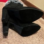 Catherine Malandrino Black faux fur suede ankle booties new in box Photo 4