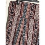 New directions Wide Leg Palazzo Pants, Aztecs Red/Blue/White Print, Stretch, L Red Size L Photo 1