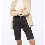 Frame  Women's Black Le Vintage Bermuda Raw Edge Denim Shorts Size 28 Photo 8