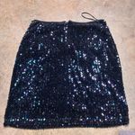 Molly Bracken  Women's Black Shimmery Sequined Mini Skirt Photo 4