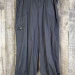 Cato Size 10 Classic Cargo Tabbed Leg Gray Capri Pants with Stretch Wais… Photo 0