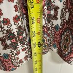 Allison Brittney Pink and Blue Sheath Midi Dress 3/4 Embroidered Sleeves Photo 6