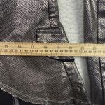 The Porter Collective Jacket Womens Medium Metallic Military Blazer NYE Disco Silver Photo 10