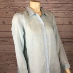 J.Jill  Linen button up tunic oversized shirt blouse size medium Photo 4