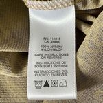 Michael Kors Womens V Neck Blouse Sleeveless Geometric Pleated Tan Size Medium Photo 5