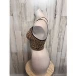 No Boundaries  Leopard Print Ribbed Crop Cami – Crisscross Back Stretchy Tank Top Photo 4