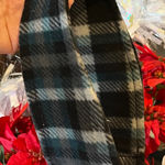 Plaid Fleece Headband Ear muffler Black White Teal Photo 0