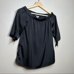 H&M  Black Off Shoulder Polyester Blouse Size 2 Photo 6