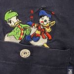 Disney Vtg‎  Mickey Unlimited In Love Couples Small Long Sleeve Embroidered Shirt Photo 3