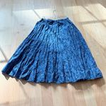 Ralph Lauren Lauren Blue Boho Cottagecore Midi Skirt sz Large cotton Photo 3