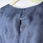 Samuel Dong 100% Silk 3D Rosette Brodee Organza Shift Dress Size 8 Black‎ Black Photo 3