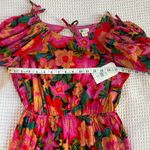 Billabong  Heaven sent open back puff sleeve tropical bohemian mini dress NWT MD Photo 11