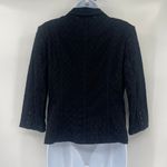 Talbots  Eyelet Womens Blazer 6P Black Cottagecore Preppy Dark Romantic 1 Button Photo 6