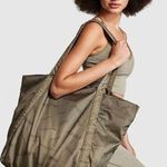 PINK - Victoria's Secret VICTORIA’S SECRET PINK Green/Grey Weekender Bag Large Oversized NWT Photo 0