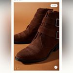 Anthropologie  Double Buckle Ankle Boots suede casual western boho fall $120 Photo 2