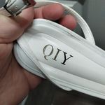 QIY Women's Size 10 White Pointed Closed Toe Ankle Strap Stiletto Heels 4" Photo 5