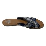 Fergalicious 'Starlit' Navy Beaded Fabric Casual Slide Sandals 8.5 / 38.5 Photo 1