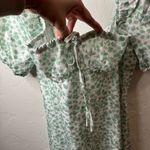 Cider milkmaid dress seize XL white with blue floral. Photo 1