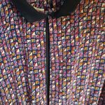 Studio 1 New York vintage groovy purple pink geometric fit & flare dress size 12 Photo 3