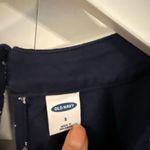 Old Navy  blue printed embroidered neckline blouse size small Photo 2