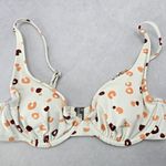 White Print Padded Sports Active Bra Beach Bikini Bralette Swim Top S Small Photo 0