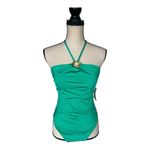 Sunshine 79 Green Gold Ring Halter Neck One Piece Swimsuit Size 10 Photo 10
