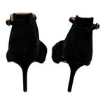 Antonio Melani Kayleigh Rabbit Fur Open Toe Ankle Strap Heels Black Size 9 Photo 3