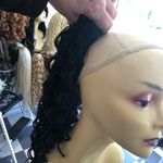 Long black ponytail 19 inch long curly jaw Clipin Size 18 Photo 1