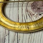 Vintage 80s P.E.P. Erwin Pearl Matte Gold Swirl Brooch – 3” Photo 3