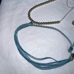 Pura Vida Set‎ of Three Blue and Gold Bead Stackable Bracelets Blue Photo 1