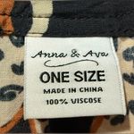Anna & Ava  Cheetah Print Open Front Black Kimono Duster One Size Boho Cardigan Photo 2