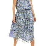 Ramy Brook Pink Halter Dress Smocked Waist Paisley Print Midi Size L NWT $425 Photo 0